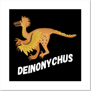 Fun Deinonychus Dinosaur Design Posters and Art